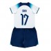 Billige England Bukayo Saka #17 Hjemmetrøye Barn VM 2022 Kortermet (+ korte bukser)